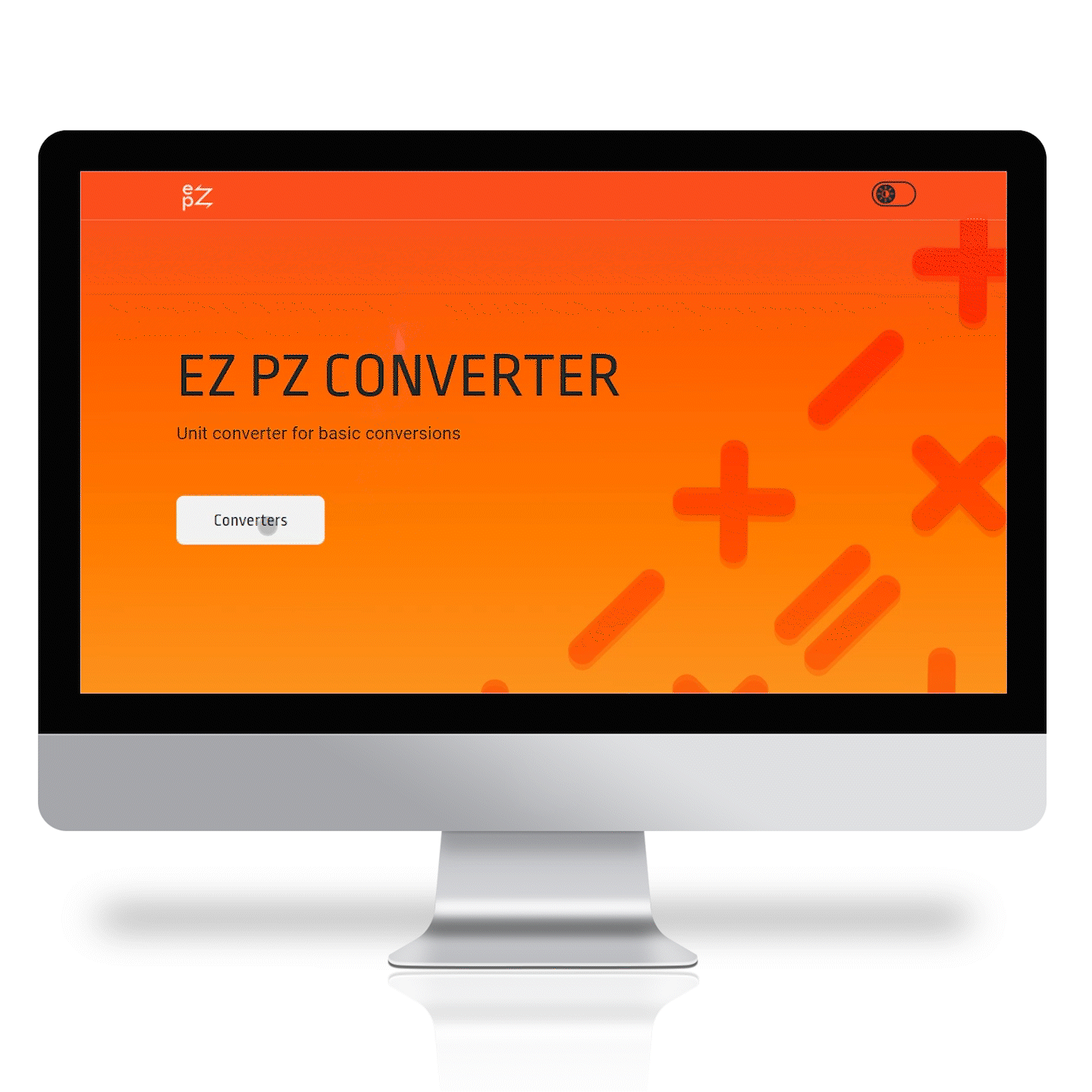 gif of responsive format for EZ PZ website