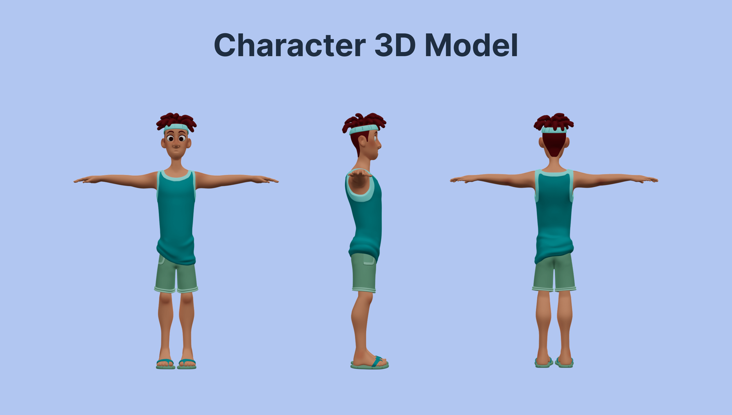 stylized character 3D model