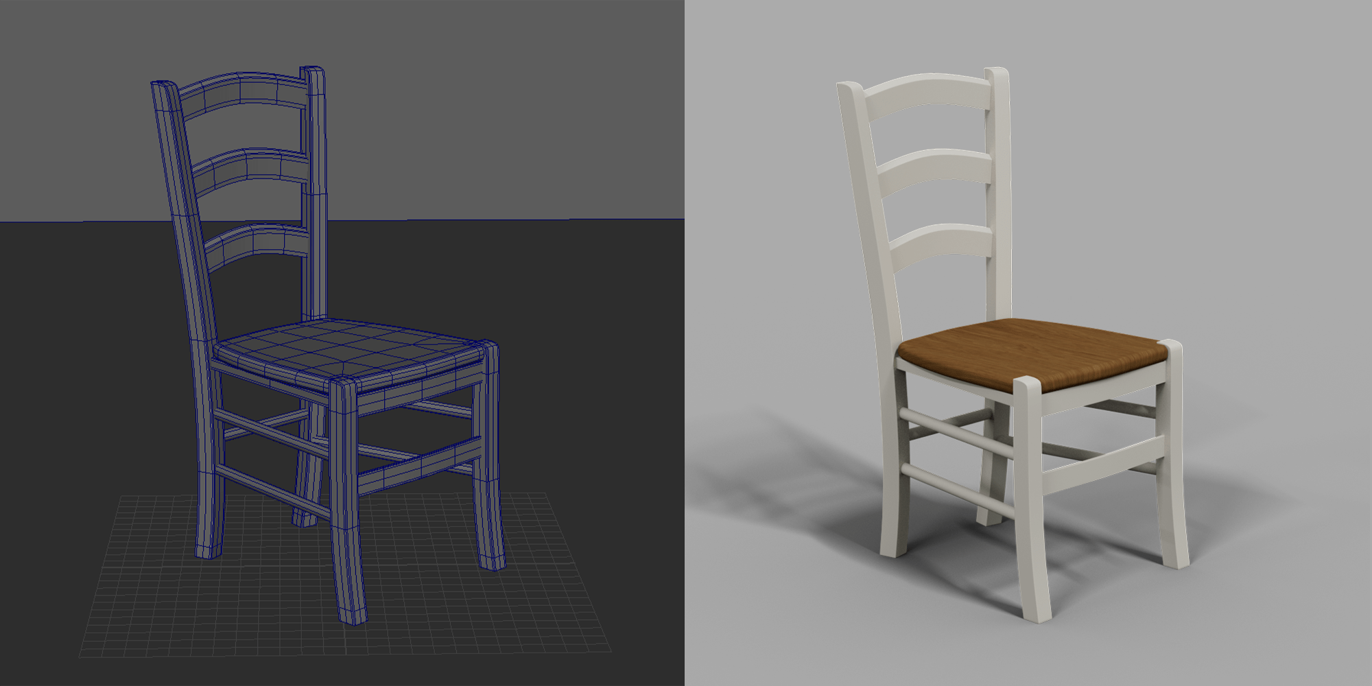 chair model and render