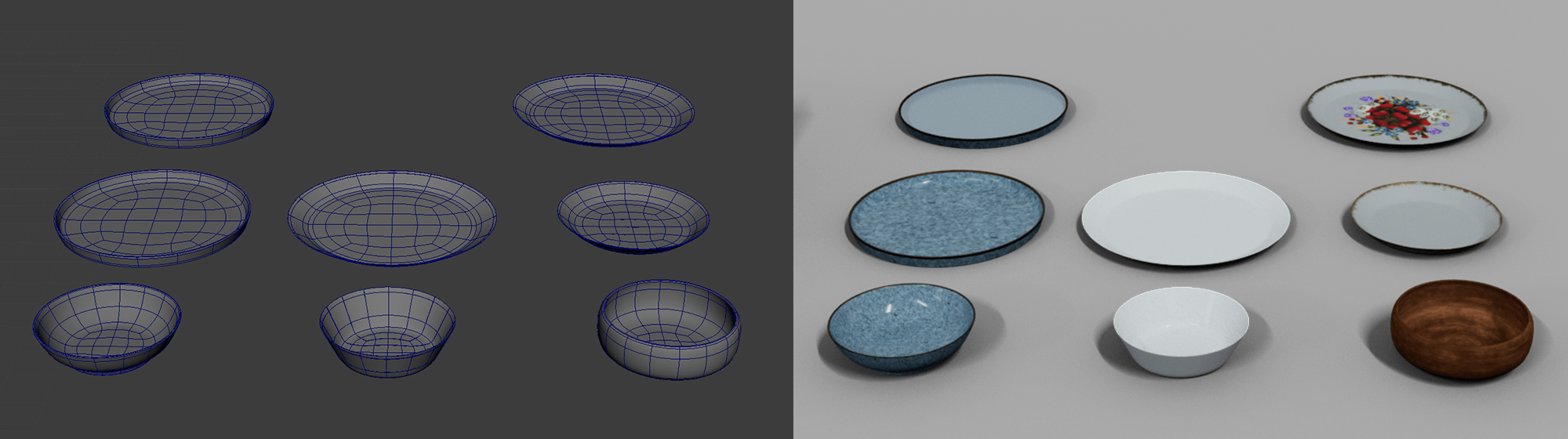 plate models and renders