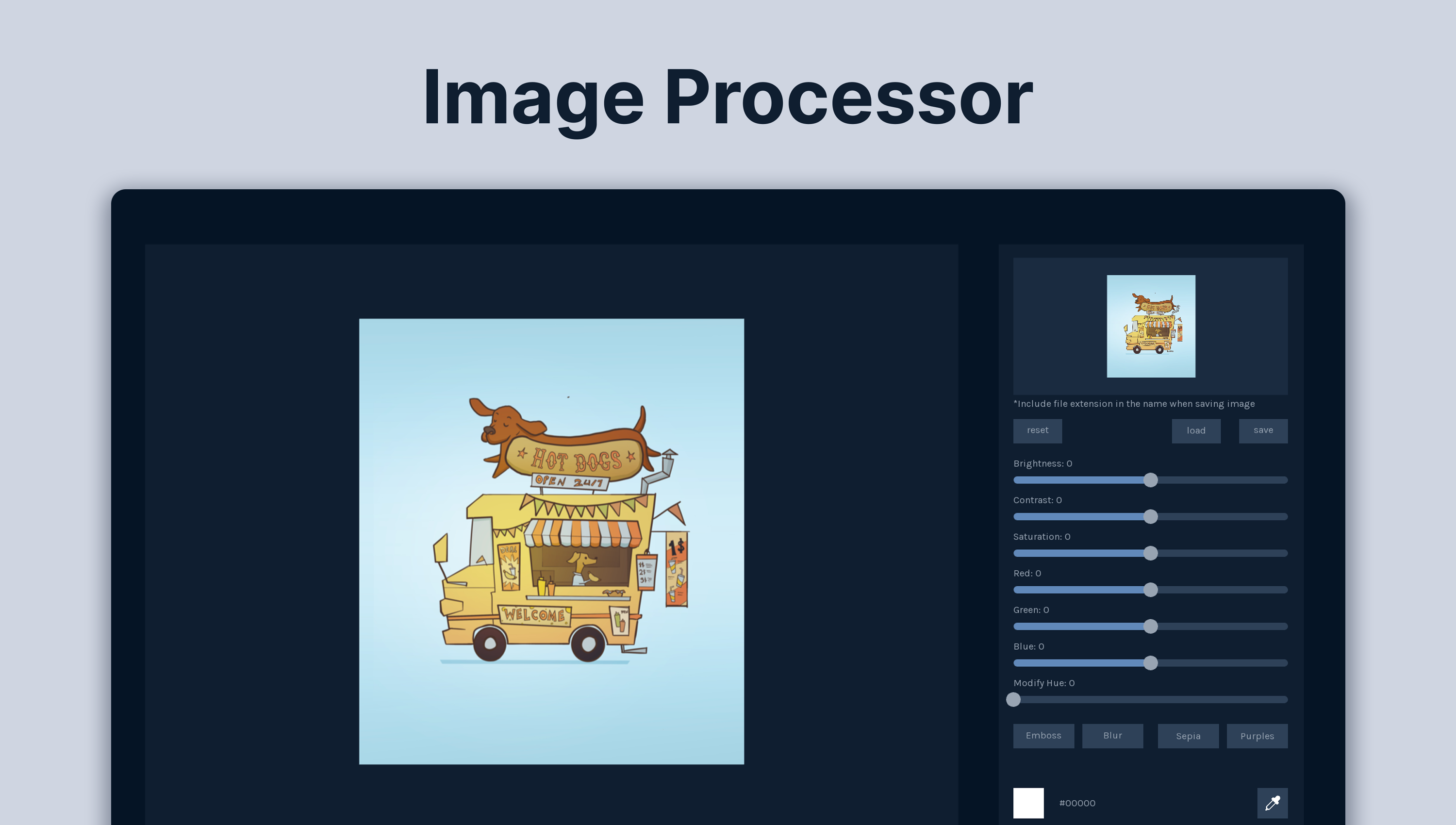 imag processor mockup