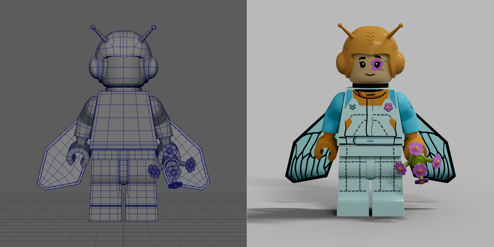 lego front view render