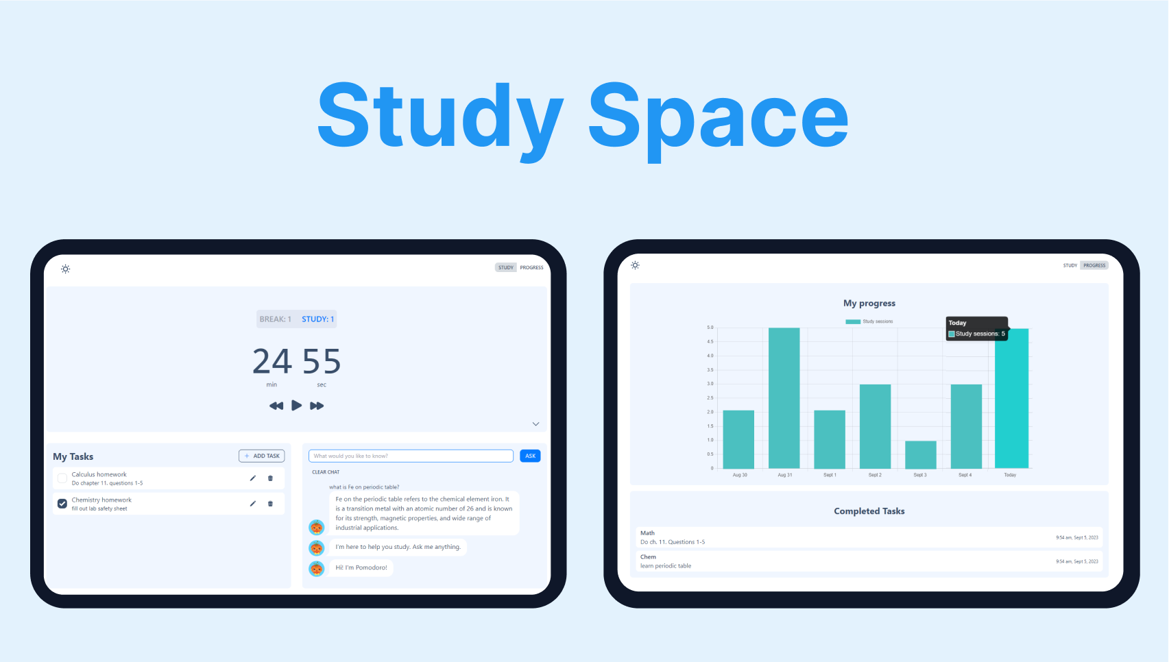 image of the study space mockup