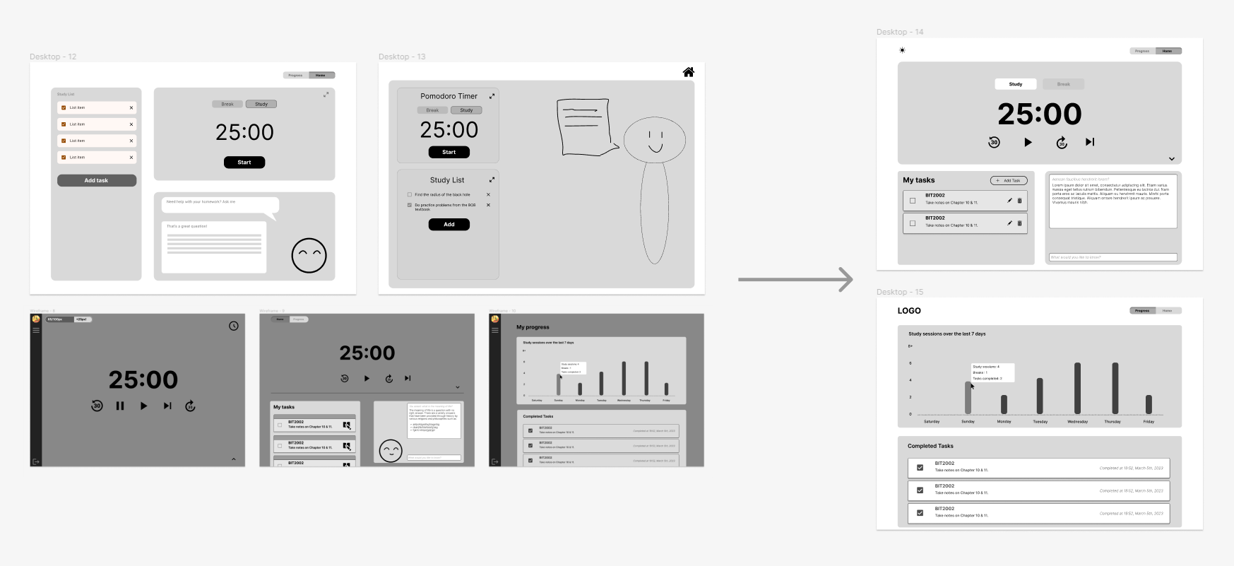 image of study space wireframes